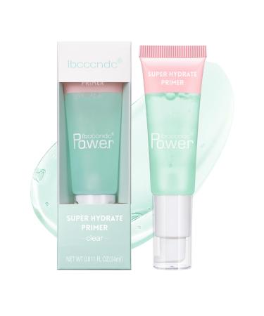 24ml Super Hydrate Primer - with Hyaluronic Acid - Gel-Based & Hydrating Face Primer For Smoothing Skin & Gripping Makeup - Moisturizing & soothe Foundation Primer for All Skin (Green) #1 Green (Clear)