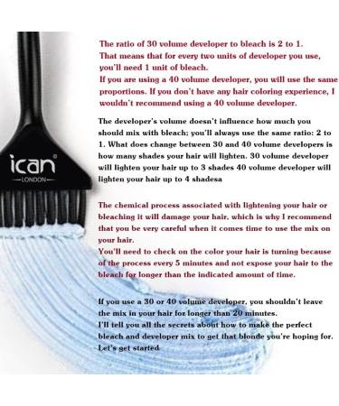 ICAN LONDON PROFESSIONAL CREAM PEROXIDE 30 VOL 9% 1000 ML + RAPID BLUE POWDER BLEACH (JAR) 500 G SET - Buy Online on GoSupps.com