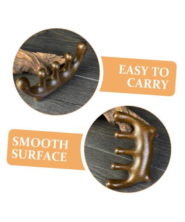 Minkissy Sandalwood Cat Kamm - Wooden Massage Comb & Gua Sha Tool for Hair & Facial Care | Wide Teeth Head Massager - Buy Online on GoSupps.com