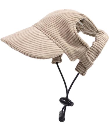 Predolo Pet Sports Hat - Fashionable Khaki XL Dog Solar Hat with Ear Holes | Sun Protection Dog Baseball Cap for Small Dogs - Buy Online on GoSupps.com