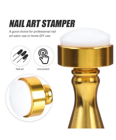 Minkissy Nail Art Stamper & Stamping Plates Set - Silicone Jelly with Scraper for DIY Nail Decor (Golden) - Perfect for International Shipping - Buy Online on GoSupps.com