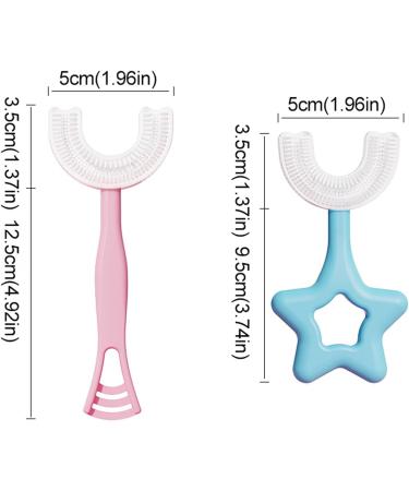 Kids U-Shaped Toothbrush Manual Training Tooth Brush Food Grade Soft Silicone Brush Head 360 Oral Teeth Cleaning Design for Toddlers and Children (C) - Buy Online on GoSupps.com