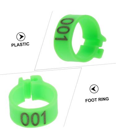 Toddmomy 300 Pcs Pigeon Anklet Chicken Legs Tag Pet Bird Leg Foot Ring for Pigeon Cuff Baby Chicken Foot Ring 1.3X1.3CMx3pcs Greenx3pcs - Buy Online on GoSupps.com