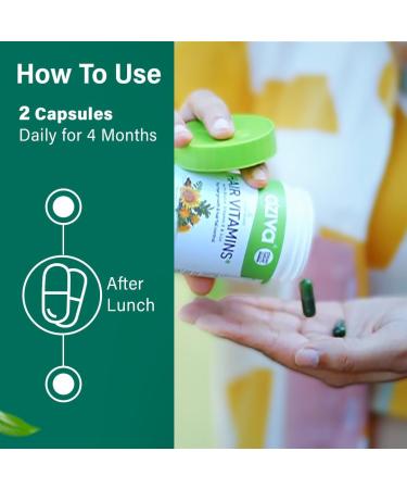 Plant Based Hair Vitamins for Growth & Health | Vegan Omega-3 Biotin & Vitamin E | 60 Capsules - Buy Online on GoSupps.com