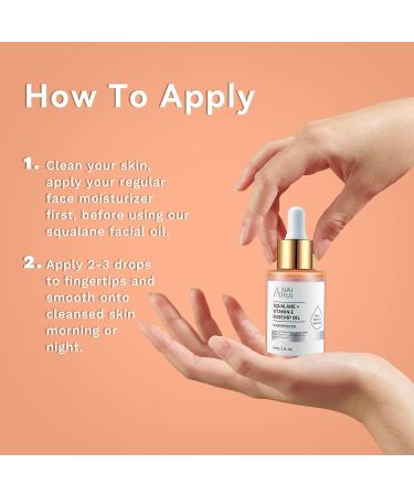ANAI RUI Squalane Rosehip Oil for face +Vitamin C Turmeric Oil Hydrate Firm and Softer Skin - Buy Online on GoSupps.com