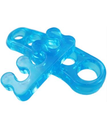 Blue Gel Toe Separators Set - Bunion and Hammer Toe Correctors for Manicure and Relaxation - 2 Pairs for Men and Women - Buy Online on GoSupps.com