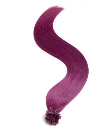 Violet Bonding Extensions - 100% Remy Real Hair 0.5g 50cm U-Tip Keratin Bonded Hair Extensions in Color #710 - Buy Online on GoSupps.com