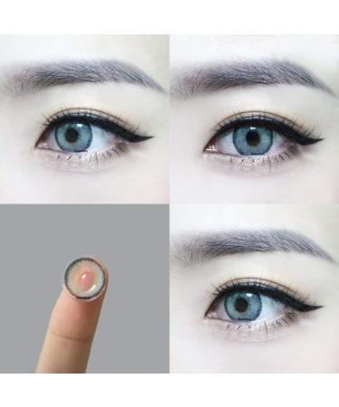 Natural Gray Premium Contact Lens - Mirel Grau - Silicone Comfort for Dark & Bright Eyes - 0.00 Diopters - 1 Pair + Case - International Shipping Available - Buy Online on GoSupps.com