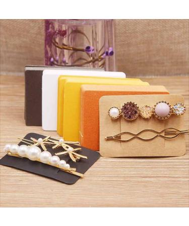 Jihuoo 100-Piece Hair Loops Display Cards - Premium Hair Clamps & Clip Packaging for Hair Accessories - Buy Online on GoSupps.com