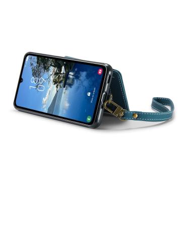Soonic Leather Protective Cover for Samsung Galaxy A54 5G - Magnetic Wallet with Card Compartment & Zipper Blue - Buy Online on GoSupps.com