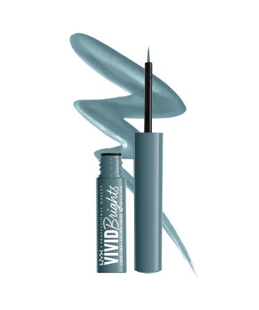 NYX PROFESSIONAL MAKEUP Vivid Brights Liquid Liner  Smear-Resistant Eyeliner with Precise Tip - Cyan Simp 01 Cyan Simp