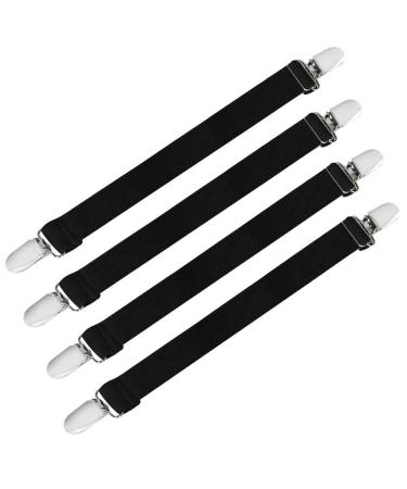 Boncas Improved Adjustable Elastic Boot Clips Boot Straps Pant Clips Stirrups Leg Straps Keeping Your Pants Tucked Biker 4.7" -9"