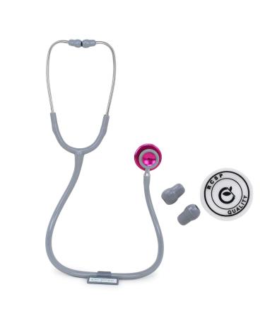 Buy Acoustic Stethoscope for Doctors & Medical Students - Lightweight Flexible Soft Ear Knobs (Grey) | International Shipping Available - Buy Online on GoSupps.com