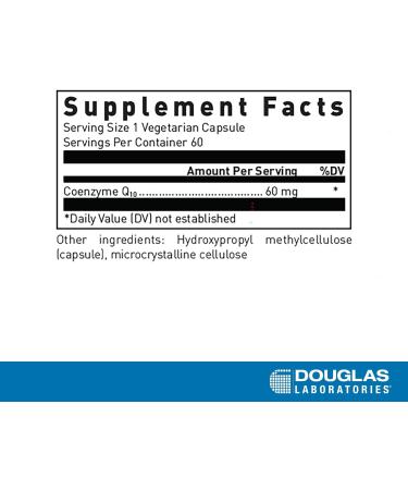 Douglas Laboratories Coenzyme Q-10 60mg - Antioxidant & Energy Support Supplement | 60 Capsules - International Shipping Available - Buy Online on GoSupps.com