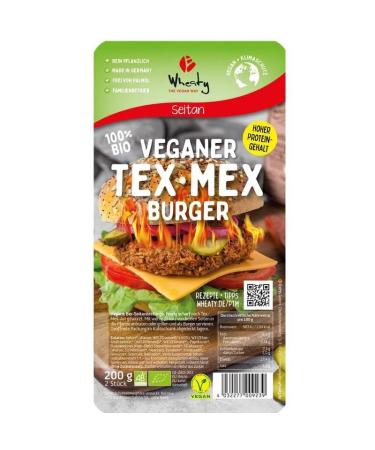 Wheaty Vegan Tex-Mex Burger - Organic - 200g x 5-Pack of 5