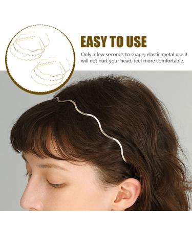 Lurrose 6-Piece Golden Wave Hair Ties | Elegant Headgear for Women & Girls | Perfect for Weddings & Special Occasions - Buy Online on GoSupps.com