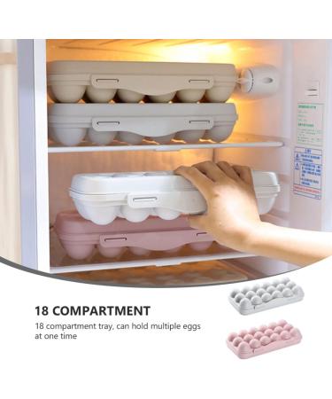 OSALADI 2pcs 18 Egg Storage Box Filled Plastic Eggs Fridge Egg Dispenser Egg Storage Tray With re-usable Assorted Color 30x15cm - Buy Online on GoSupps.com