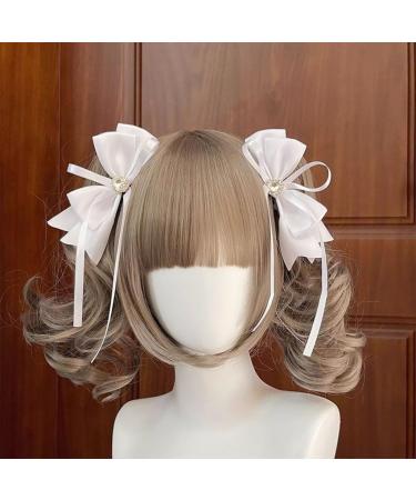 PLCPDM Lovely Hairpin with Heart Ribbon Bowknot 3D Hair Clip Cosplay Hairstyle for Everyday Wear Parties Weddings - Buy Online on GoSupps.com