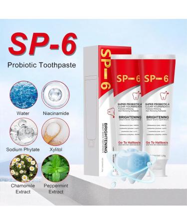 Dentifrice Blanchissant 2pcs Sp6 Dentifrice SP-6 Dentifrice Probiotique Blanchissant SP6 Dentifrice Probiotique Nettoyage en Profondeur Haleine Fra che Soin Complet des Dents et Gencives - Buy Online on GoSupps.com
