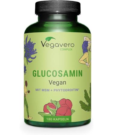 Vegan Glucosamine Complex Vegavero | with Chondroitin MSM Devil's Claw and VIT C | NO Additives Lab-Tested | Joint Pain Relief | 180 Capsules - Buy Online on GoSupps.com