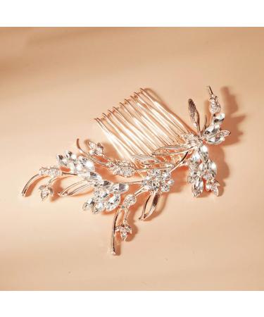 Ipetboom Bridal Comb Rhinestones Wedding Headpiece Flowers Decoration Hair Fork Clip Side Combs Vintage Wedding Ceremony Decorations Pearl Hair Retro Decor Branch The Photo Bride Zinc Alloy - Buy Online on GoSupps.com