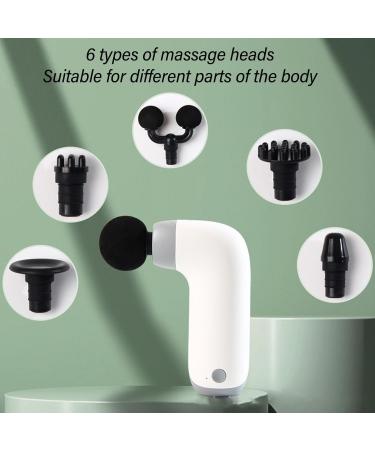 Mini Muscle Massage Gun | Super Quiet & Portable 3-Step Percussion Massager with 6 Heads for Targeted Muscle Relief - Buy Online on GoSupps.com
