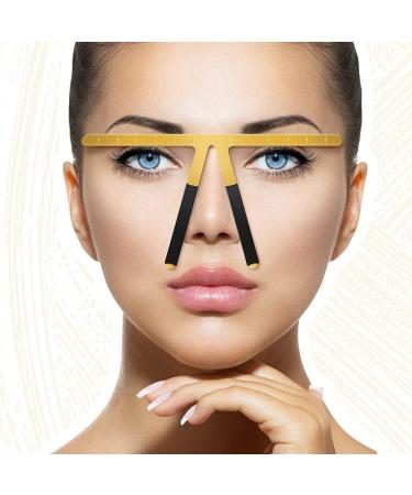 Pasuihcay 2PCS Eyebrow Ruler 3-Point Positioning Ruler Eyebrow Golden Proportion Caliper Ruler Brow Caliper Measuring Tool Gold - Buy Online on GoSupps.com