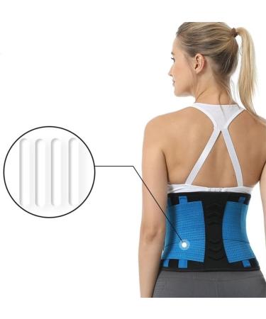 Back Support Back Brace Lumbar Support Elastic Back Lumbar Brace Support Belt Orthopedic Posture Corrector Lower Back Waist Back Support Belt(Blue X-Large) X-Large Blue - Buy Online on GoSupps.com
