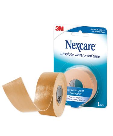 Nexcare Absolute Waterproof First Aid Tape, 1 in x 5 yds 1 Count (Pack of 1) 1" Tape