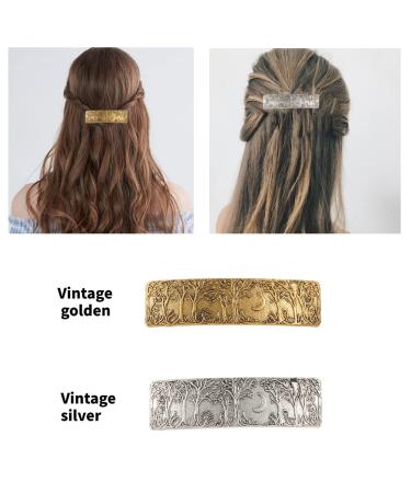 Dreamtimes Vintage Gold Forest Moon Protection Hair Clip - Handcrafted Metal Barrette for Women & Girls | Retro French Hair Accessory for Fashion & Gifts - Buy Online on GoSupps.com