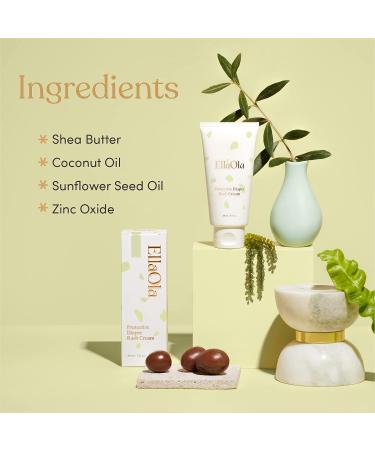 EllaOla Organic Diaper Rash Cream - 14% Zinc Oxide - Fragrance-Free Ointment for Sensitive Skin - 3 fl. oz - Buy Online on GoSupps.com