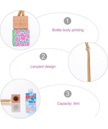 Healifty 6pcs 8ML Car Hanging Diffuser Glass Perfume Bottles - Aromatherapy Ornament & Car Air Freshener - Buy Online on GoSupps.com