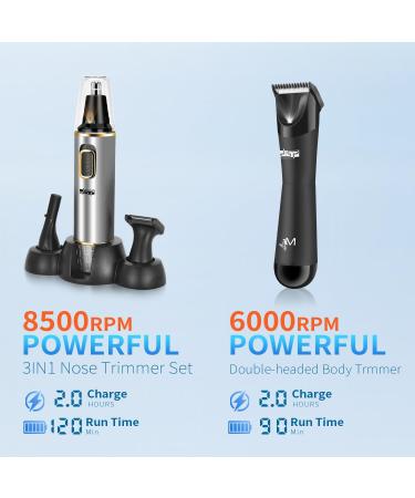 DSP 5 in 1 Body Groomer Kit - Waterproof Beard Shaver Nose & Eyebrow Trimmer Sideburn Trimmer - International Shipping Available - Buy Online on GoSupps.com