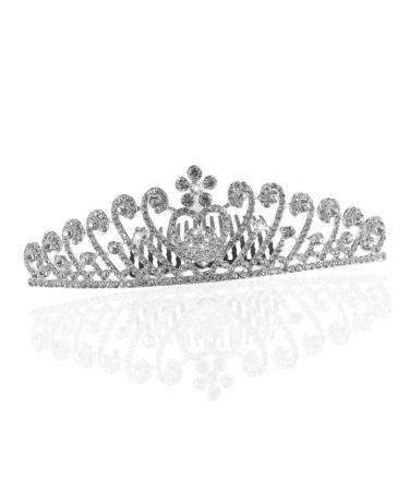 Beavorty bridal headpiece Tiara Comb Bridal Comb Headpiece Crown Comb Bridal Comb Rhinestone makeup bride earth tones