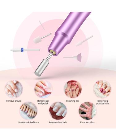 Professional Electric Nail Drill Kit - 23000RPM Adjustable Speed Manicure Pedicure Set | 12-in-1 Electric Nail File for Acrylic Nails (Purple) - Buy Online on GoSupps.com