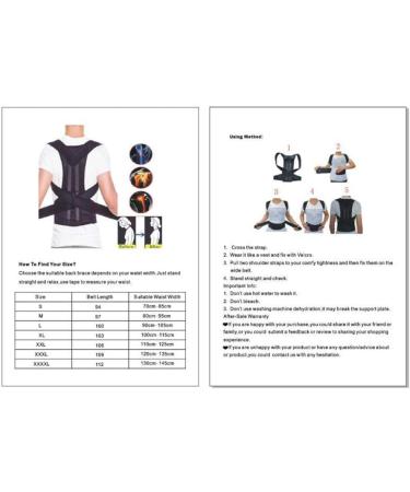Back Brace Posture Corrector for Men & Women - Adjustable Clavicle Support for Neck Back & Shoulders - Black XXX-Large - Buy Online on GoSupps.com