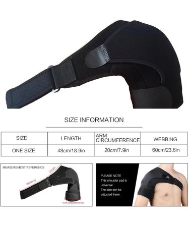 Adjustable Shoulder Support Brace Compression Sleeve Rotator Cuff Strap Pain Relief Sprain Tendinitis Dislocated AC Joint for Men Women Compression Shoulder Sleeve - Buy Online on GoSupps.com