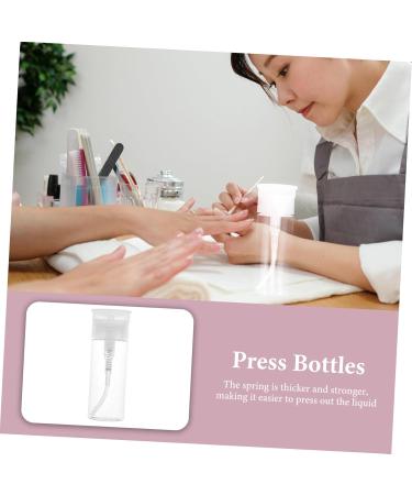 MERRYHAPY 1 Set Nail Polish Remover Bottle Manicure Push down Pump Bottle Empty Bottle Liquid Press Pumping Pump Makeup Remover Bottle Pump Press Bottle Pp White - Buy Online on GoSupps.com