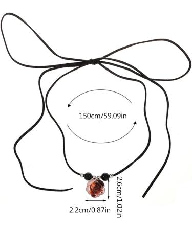 Oralgo Stylish Chinese Flower Necklace - Versatile Lace-Up Strap Fashionable Chain & Resin Trailer - Buy Online on GoSupps.com