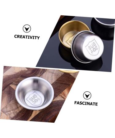 OUNONA 10 Pcs Steak Sauce Cups Seasoning Dishes BBQ Sauce Bowls Stainless Ramekins Dipping Sauce Cups Salsa Bowls Ramekin Cups Indoor BBQ Household Products Salad Dressing Stainless Steel 5.5X5.5CMx5pcs Silverx5pcs - Buy Online on GoSupps.com