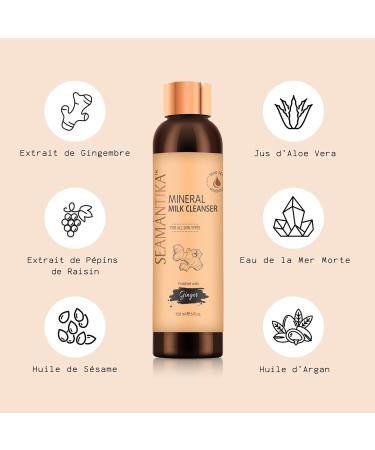  SEAMANTIKA SEAMANTIKA - Mineral Cleansing Milk with Ginger Extract - Gentle and Moisturizing Makeup Remover - Suitable for all Skin Types - Paraben-Free Sulfate-Free Silicone-Free Mineral Oil-Free - 150 ml - Buy Online on GoSupps.com