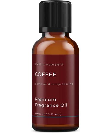 Mystic Moments Coffee Fragrance Oil 50ml - Ideal for Soaps, Candles, Bath Bombs, Oil Burners, Diffusers, Skin & Hair Care - Premium Quality - Buy Online on GoSupps.com