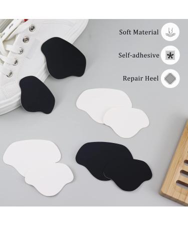Shoe Heel Repair Patch Self-Adhesive Sneaker Hole Repair Leather Patch Shoe Hole Prevention Patch for Most Types of Shoes Large and Small Black+white 4 - Buy Online on GoSupps.com