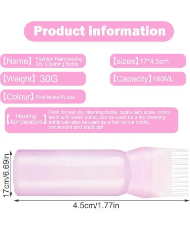 3 Piece Hair Oil Applicator Set - 160ml Bottles & Shower Hood for Easy Home Hair Dye | Reusable Pink Ear Pads for Perfect Application - Buy Online on GoSupps.com
