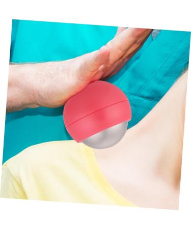 Beaupretty Hand Massage Ball Trigger Point Tool - Hot & Cold Face Massage Device - Pink Stainless Steel Roller for Fitness & Relaxation - Buy Online on GoSupps.com