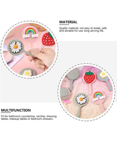 Heallily Portable Rainbow Handheld Makeup Mirror - Cute & Colorful Vanity Mirror for Girls & Women - Travel-Friendly Gift - Buy Online on GoSupps.com