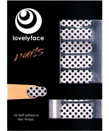 Lovelyface Nails - Catarina Patterned Exclusive Nail Wraps - 16 Thin Self-Adhesive Long-Lasting Nail Foils - Non-Toxic