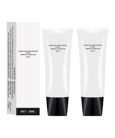 Dzhzuj Perbelle CC Cream Skin Tone Adjusting CC Cream Perbelle Cosmetics CC Cream SPF 43 Color Correcting Cream Self Adjusting for Mature Skin Full-Coverage Foundation (ivory+naturay)