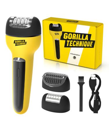 /Gorilla Technique/ 3-in-1 Epilator Body Hair Removal Device Cordless Rechargeable Electric Tweezers & Shaver & Callus Remover for Women & Men