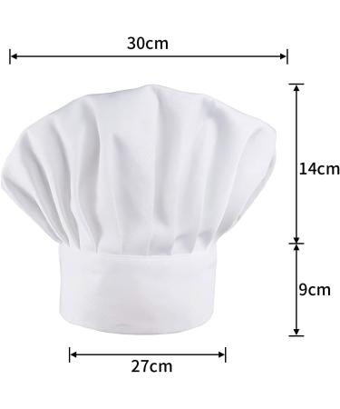 Unisex Elastic Chef's Hat for Kitchen & Restaurant - 1 Piece White Cooking Hat Perfect for Home & Hotel Use - Buy Online on GoSupps.com